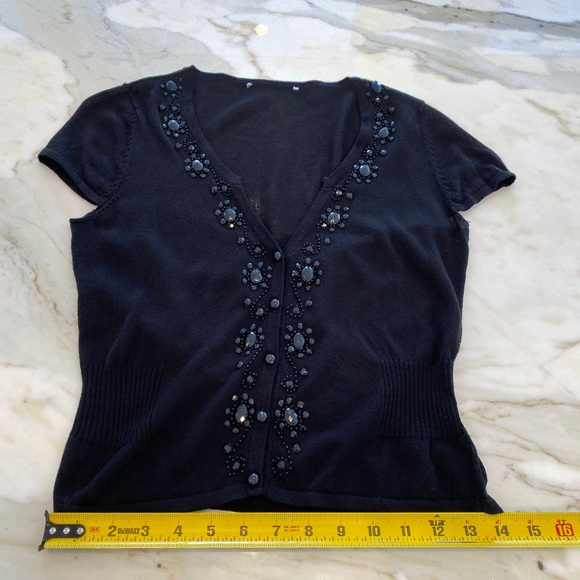 WHITE HOUSE BLACK MARKET EMBELLISHED KNIT SMALL - Picture 13 of 16